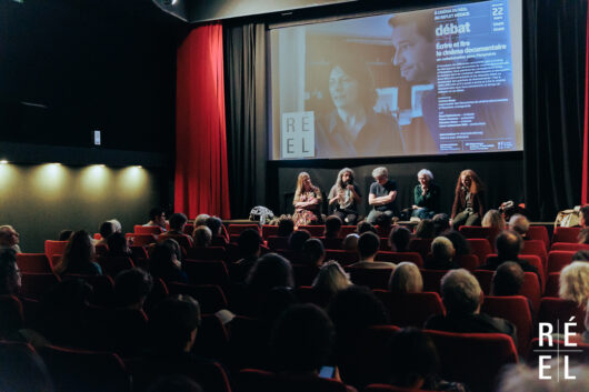 22 mars -  Écrire et lire le cinéma documentaire avec Corinne Bopp (modératrice), René Ballesteros, Pierre Chosson, Mariana Otero, Anne-Catherine Witt © Léa Rener