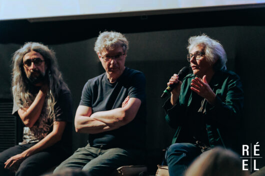 22 mars -  Écrire et lire le cinéma documentaire avec Corinne Bopp (modératrice), René Ballesteros, Pierre Chosson, Mariana Otero, Anne-Catherine Witt © Léa Rener