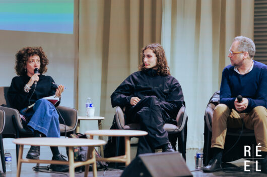 23 mars - Journée Réel Université - Table ronde : Filmer la violence / La violence de filmer avec Lory Glenn, Laure Portier, Camille Kunegel, Mohamed Mesbah et Karine Birgé © Léa Rener