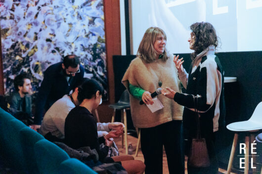 24 mars - Discussion Cinéaste palestiniens aujourd'hui avec Sbeih Sbeih, Mahmoud Nabil Ahmed et Basma al-Sharif, Catherine Bizern © Léa Rener